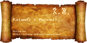 Kalamár Marcell névjegykártya